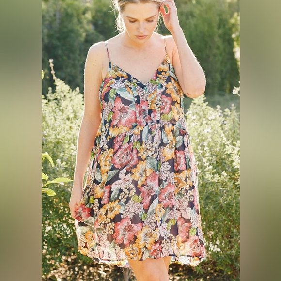 Rachel Pally Chiffon Lola Dress Bouquet Size Large - Picture 13 of 13